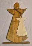Auldhome Wood Enamel Nesting Angel Statue Farmhouse Christmas Decor Figurine. Fixed Price $23.10.
