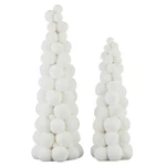 2-PK 16" & 13" Snowball Trees Set Holiday Fuzzy Table Christmas Raz 4216351 New. Fixed Price $79.95.