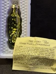 Kringle Traditional Glass Pickle Xmas Ornament Kurt S. Adler With Story & Box. Fixed Price $20.00.