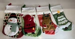 Christmas Decoration Indoor Candy Bags Set Of 4 Santa Snowman Deer Tre. Fixed Price $10.19.