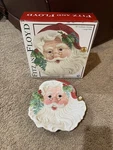 Fitz And Floyd Old Fashioned Christmas Santa Canap Plate W/ Box 2003 Holiday. Fixed Price $34.77.