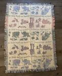 Vintage Mww Baby Tapestry/throw Blanket/wall Hanging Approx. 32"X44". Fixed Price $25.00.