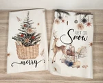 "let Snow" Reindeer & "merry" Christmas Kitchen Dish Towels Microfiber New. Fixed Price $14.95.