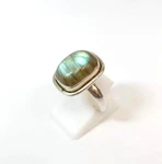 Sterling Silver Flashy Labradorite Ring Size 8. Fixed Price $49.00.