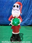 4' Gemmy Airblown Inflatable Christmas Nbc Jack Skellington Dressed Santa. Fixed Price $29.95.
