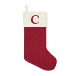 St. Nicholas Square Monogram Red Cable Knit Christmas Initial Stocking "c" Nwt. Fixed Price $15.99.