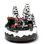 Allgala Polyresin Christmas House Figurine Moving Train & Photo With Santa XH9. Fixed Price $59.99.