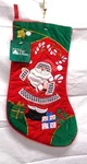 Kmart Trim Home Velvet Christmas Stocking Santa Claus Candy Canes 75100 New!. Fixed Price $19.99.