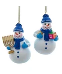 Set Of Happy Hanukkah Snowman Ornament A2231. Fixed Price $29.99.