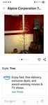 Alpine Flocked Brown Christmas Tree W/ 296 Warm White Led Lights - 71 Tall $95. Fixed Price $69.00.