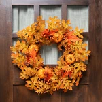 Northlight 22" Autumn Harvest Artificial Fall Leaves Pumpkins Berries Wreath. Fixed Price $37.79.