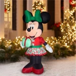 Gemmy Disney 5FT Xmas Minnie Mouse Holding Gift Airblown Inflatable Original Box. Fixed Price $39.99.