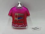 December Diamonds Pink Glass Shirt Christmas Bauble Ornament Top Bottom. Fixed Price $21.99.