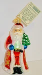 Glistening Golden Santa - World Christmas Glass Ornament New W/tag 40249. Fixed Price $17.99.