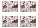 Newbridge Christmas Pine Hill Tree Farm Red Truck Placemats, (set Of 8),. Fixed Price $18.00.