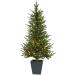 4.5 Foot Tree W/clear Lights And Planter. Fixed Price $196.41.