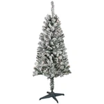 Northlight 4' Pre-lit Flocked Pine Artificial Christmas Tree, Clear Lights. Fixed Price $118.49.
