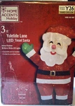Home Accents Holiday 3 Ft 80 Warm White Led Tinsel Santa Indoor/outdoor. Fixed Price $44.97.