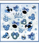 Mfault Disney Winter Blue Window Clings 4 Sheets, Let It Snow. Fixed Price $10.00.