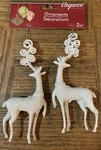 Elegance Christmas Ornament REINDEER-1PK Of 2PCS-BRAND New-ships 24 Hours. Fixed Price $21.15.