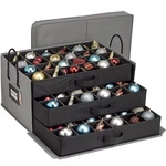 Holdn Storage Christmas Box With 72 - 3" Ornaments, Gray. Fixed Price $57.11.