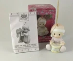 Precious Moments 527092 Baby's First Christmas Ornament (girl) 1991 New. Fixed Price $12.95.
