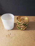 Lenox Holiday Gold Votive Holly Berry Candle Holder Frosted Glass. Fixed Price $19.00.