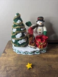 Avon Wonderful Countdown To Christmas Talking Lighted Snowman Tree Damaged. Fixed Price $50.00.