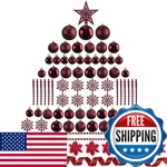 Vercraft 104 Pcs Christmas Tree Decorations Set Shatterproof Ball. Fixed Price $70.39.