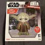 Gemmy 3.5FT Star Wars Yoda Christmas Holly Airblown Inflatable Indoor/outdoor. Fixed Price $25.00.