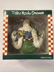Vintage Fabric Mache Santa Claus Ornament With Box Swc Bentonville Ar. Fixed Price $8.99.