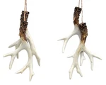 Deer Antler Christmas Tree Ornaments, Rustic Holiday Decoration For Hunters, .... Fixed Price $32.85.