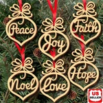 6 Pcs Christmas Decorations Wooden Ornament Xmas Tree Hanging Pendant. Fixed Price $8.98.