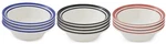 Portmeirion Potter's Stripe Oatmeal Bowl, Set Of 4 - Blue, Black Red. Fixed Price $45.99.