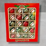 20 Christopher Radko Shiny Brite Christmas Ornaments Striped Mini Retro Styled. Fixed Price $39.00.