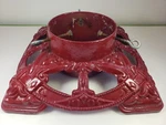 Vintage Traditions Red Cast Iron Ornate Christmas Tree Stand W/ Hardware Box. Fixed Price $55.00.