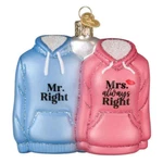 Mr. & Mrs. Hoodies Ornament. Fixed Price $27.99.