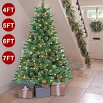 4/5/6/7FT Christmas Tree With Led Lights Pine Cone Bushy Tips Artificial Holiday. Fixed Price $59.99.