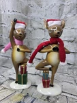 Allen Roth Christmas Resin Ceramic Dancing Reindeer Gifts Appx 9" Tall. Fixed Price $19.99.