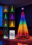 6FT Christmas Cone Tree,smart Rgb Led Lights With App & Remote Control,music-.... Fixed Price $183.05.