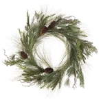 24" Artificial Pine Wreath With Cones By Darice. Fixed Price $39.95.