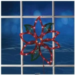Impact Innovations Christmas Pre-lit Window Decoration Poinsettia 14"X17" Vinyl. Fixed Price $24.99.