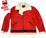 Santa Claus Winter Top Quality Sheepskin Leather Christmas Jacket Bomber Coat. Fixed Price $139.99.