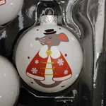 King Mouse Glass Ornaments 4 White Fancy Holiday Time Christmas Tree Decor. Fixed Price $19.99.