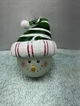 Snowman Frosty Crystal Glass Ball Ornament Christmas. Fixed Price $14.00.