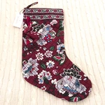 Vera Bradley Holiday Stocking And Ornament Set Bordeaux Blooms Red Christmas. Fixed Price $27.28.