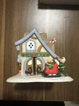 Santa's Workshop Christmas Tealight Candle Holder Partylite 5 1/2" Ceramic P0269. Fixed Price $25.00.