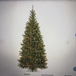 National Tree Company 6 Ft. Pre-lit Aspen Spruce Slim With Clear Lights. Fixed Price $99.99.