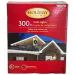 Holiday Living 300 Clear Icicle Decorative Christmas Lights 17FT Indoor Outdoor.. Fixed Price $15.00.