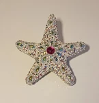 Beaded Resin Starfish Ornament Jeweled Shell Coastal Christmas Beach Decor. Fixed Price $11.95.